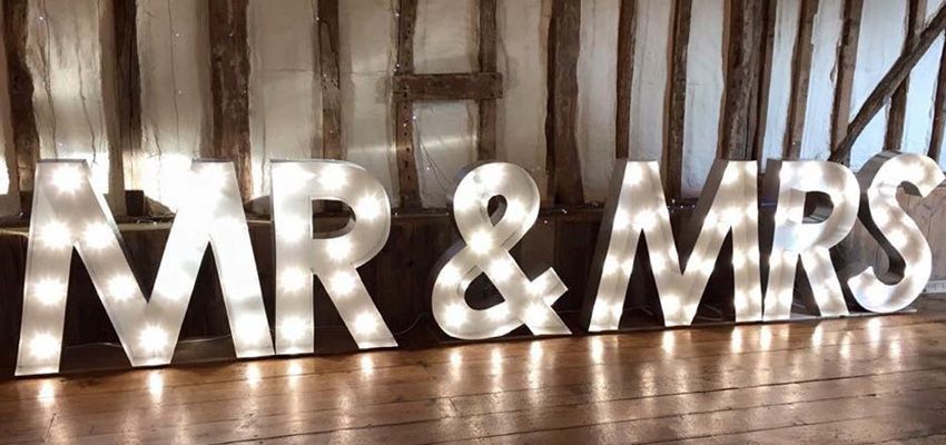 hire light up letters for your special day